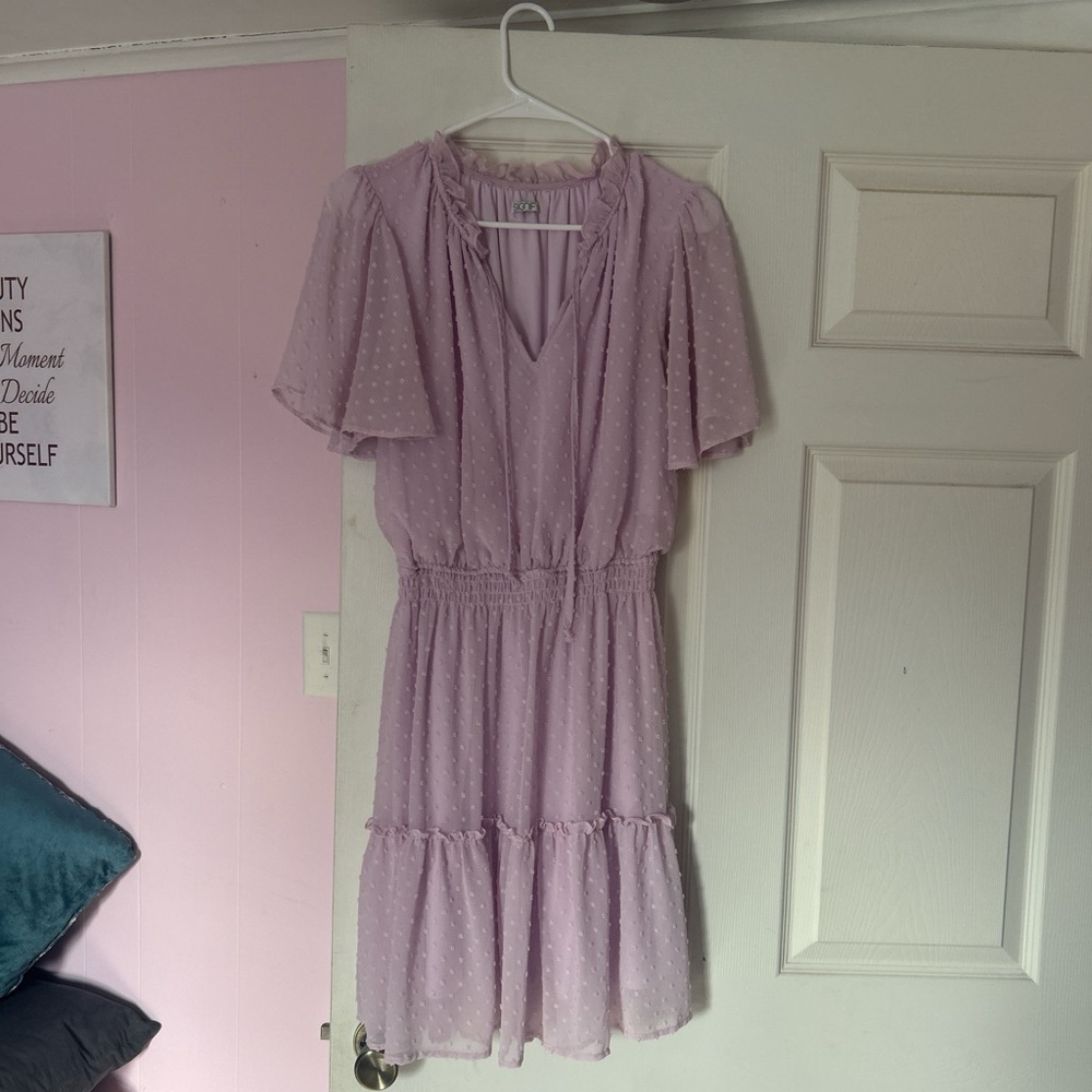 Lavender Polka Dot Dress